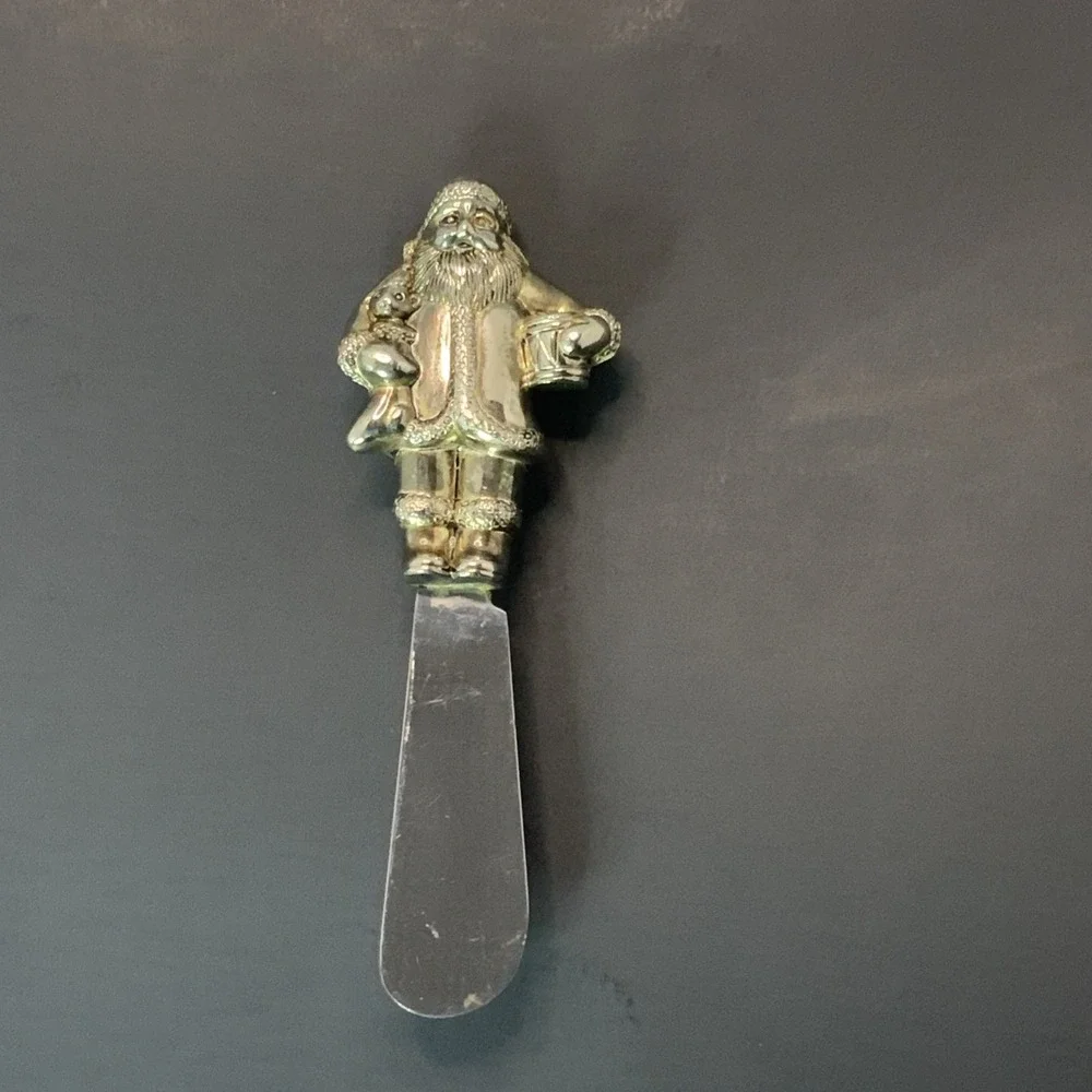 Wallace Stainless Steel Christmas Butter Cheese Spreader